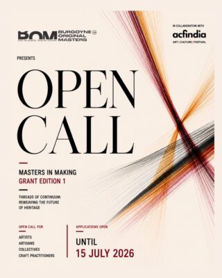 Applications are now open for Masters in Making, a landmark grant initiative by Burgoyne Origina
